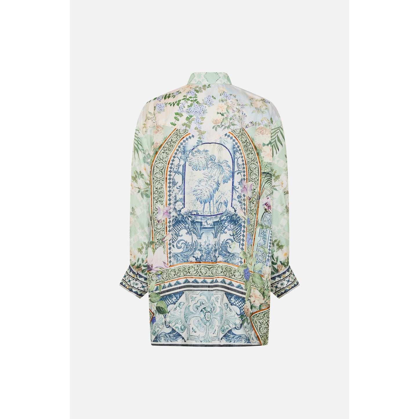 Camilla Jardim Party Long Line Shirt With Yoke & Button Detail
