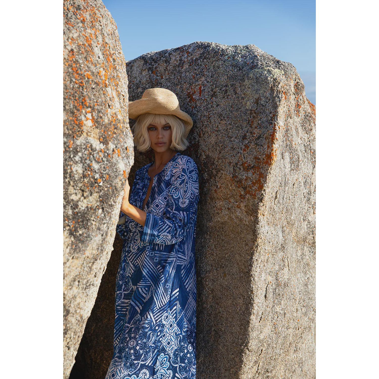 One Season Cruise-Mandala-Cotton-Navy  One Season Pisces Boutique