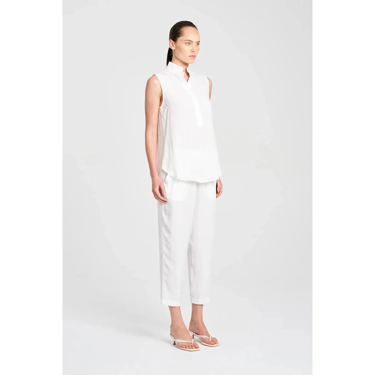 Mela Purdie Tab Slide Tank - White  Mela Purdie Pisces Boutique