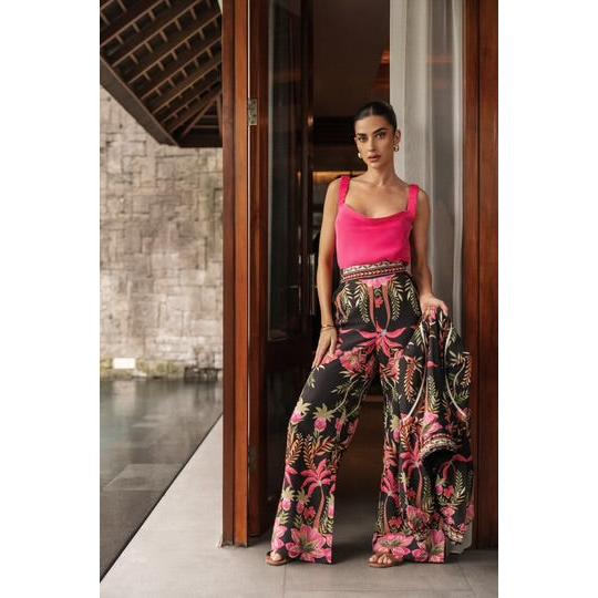 Once Was Delray Reversible Cupro Cami - Celosia Pink