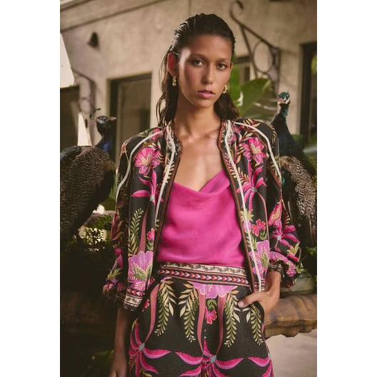 Once Was Delray Reversible Cupro Cami - Celosia Pink