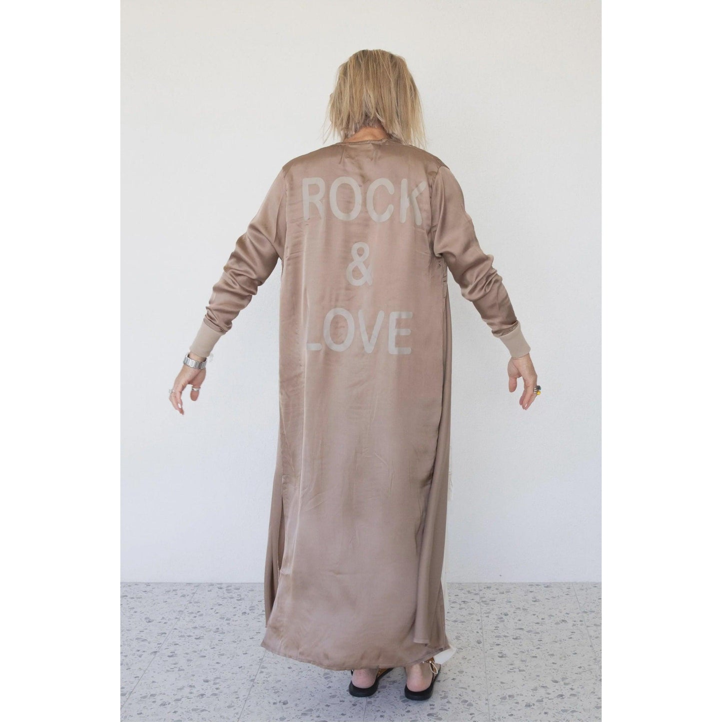 Angel Wings Rock Love Duster - Beige