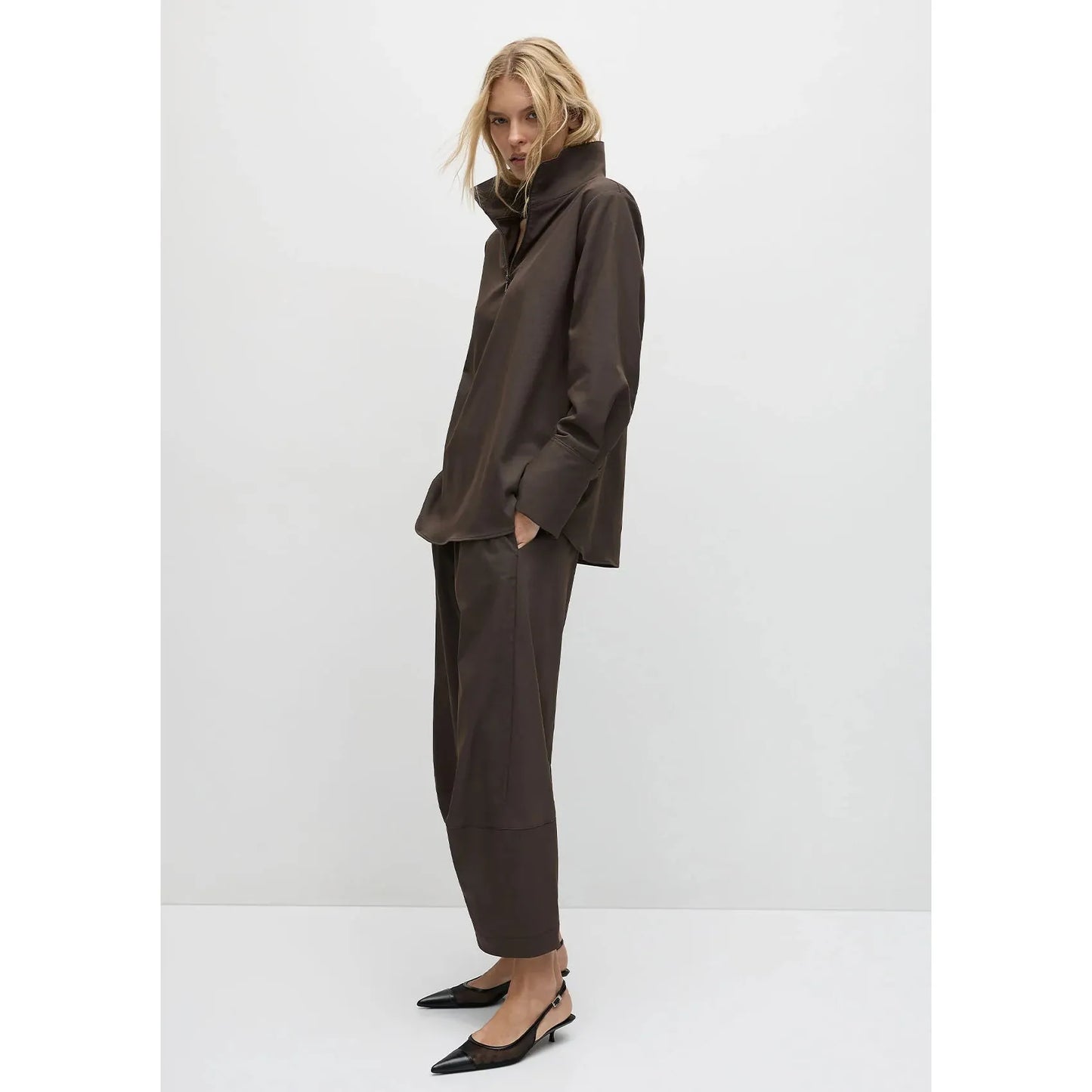 Mela Purdie Cone Pant Gravitene - Leather Twill