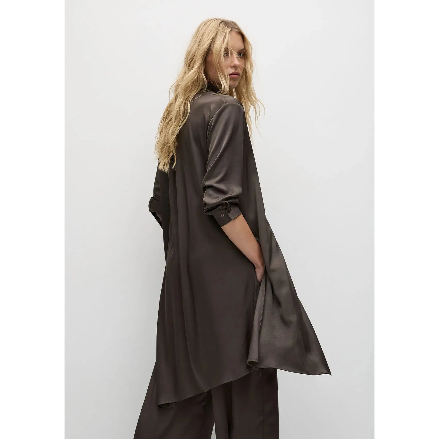 Mela Purdie Veil Tunic Stretch Gloss - Leather