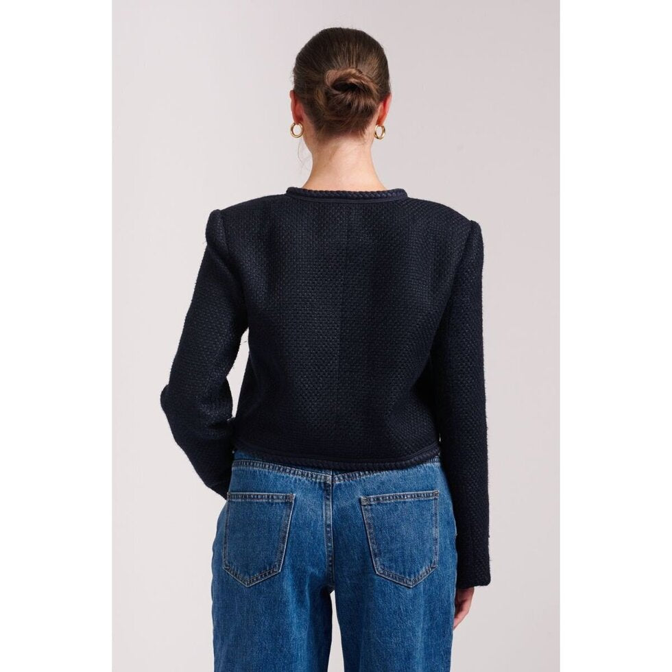 Shirty The Audrey Boucle Jacket - French Navy Shirty Pisces Boutique