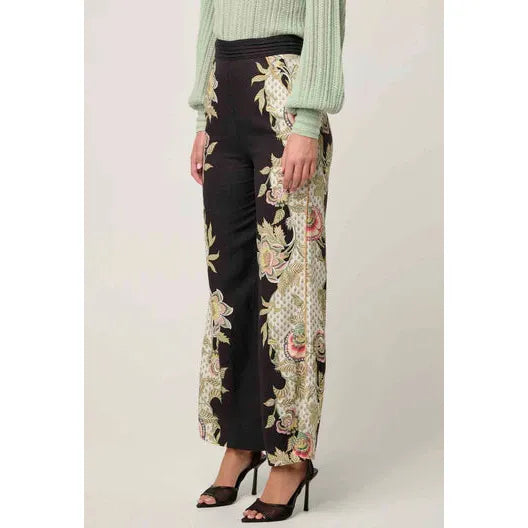 Once Was Merida Linen Viscose Pant - Mariposa Nero