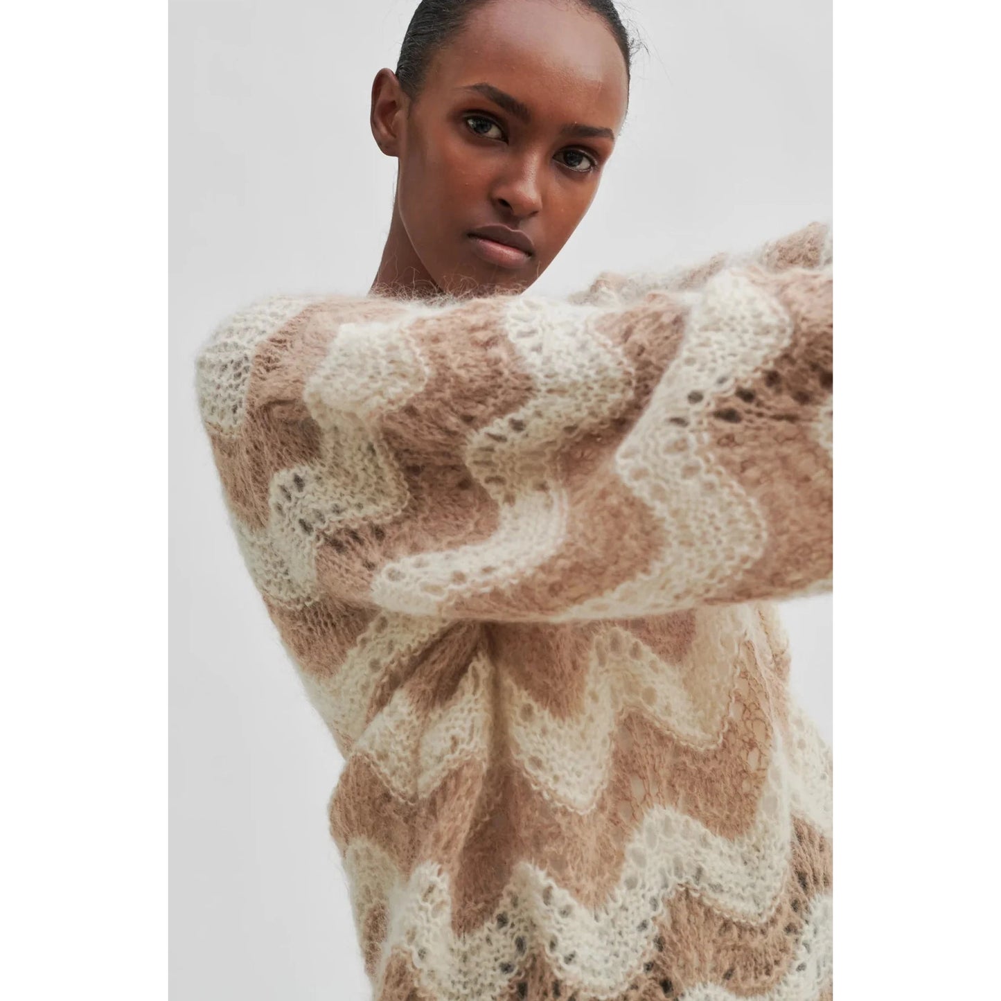 Second Female Tarin Knit O-Neck - Summer Sand Second Female Pisces Boutique