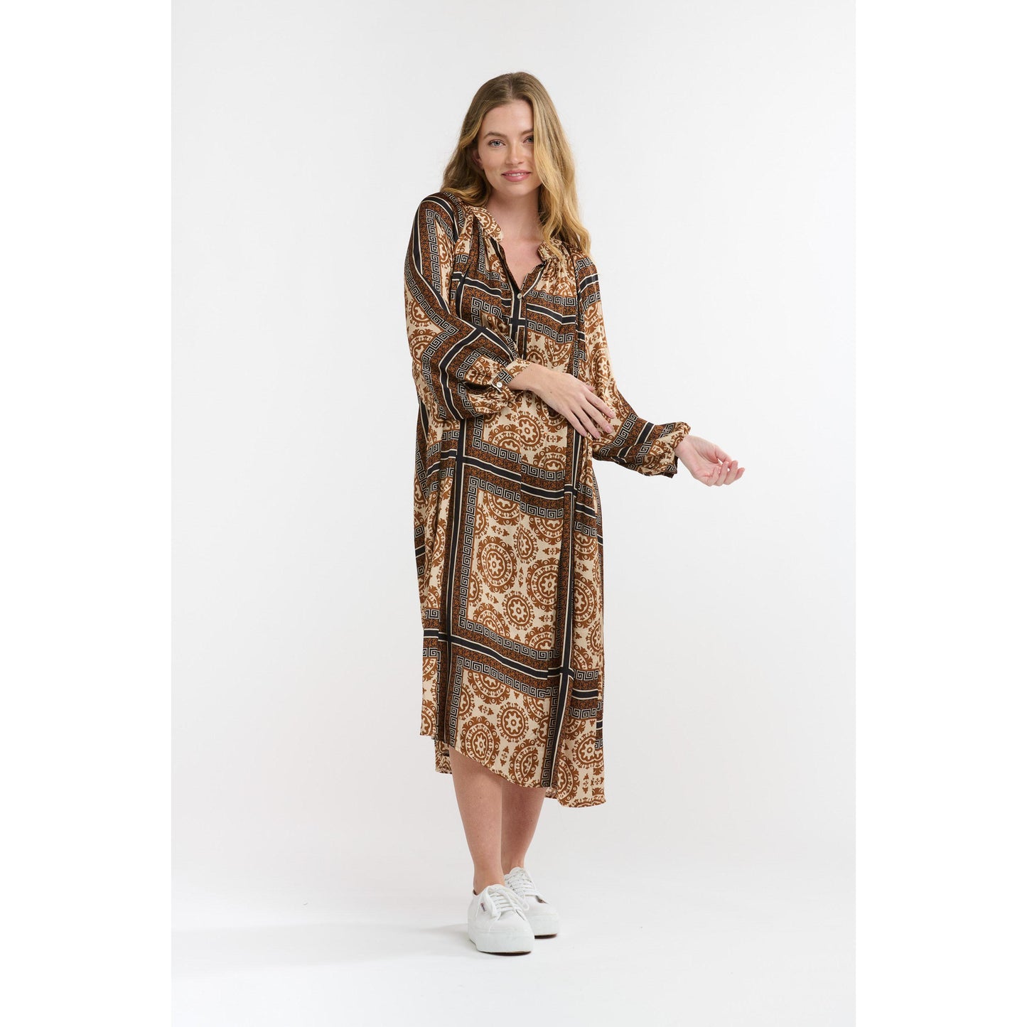 Italian Star valley Dress - Chocolate / Creme
