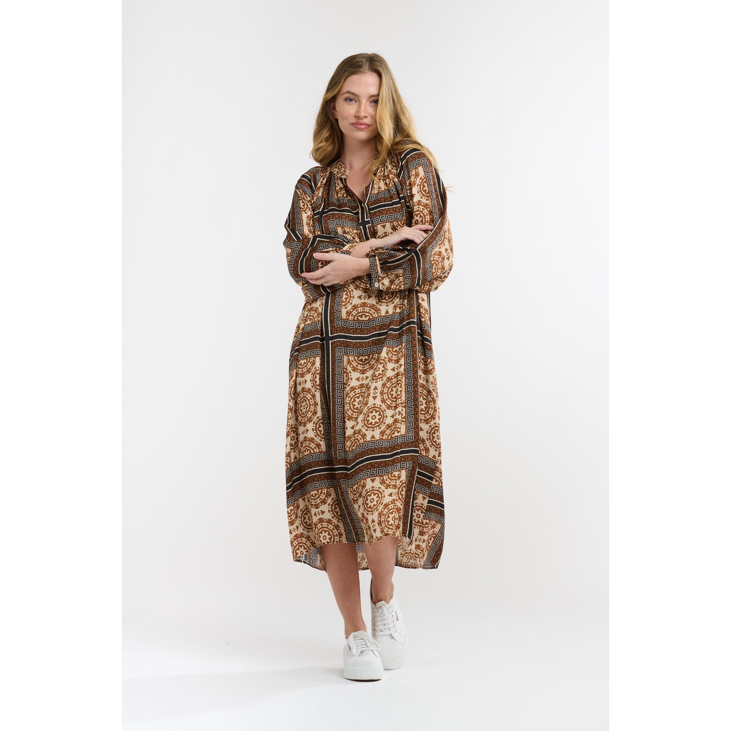 Italian Star valley Dress - Chocolate / Creme