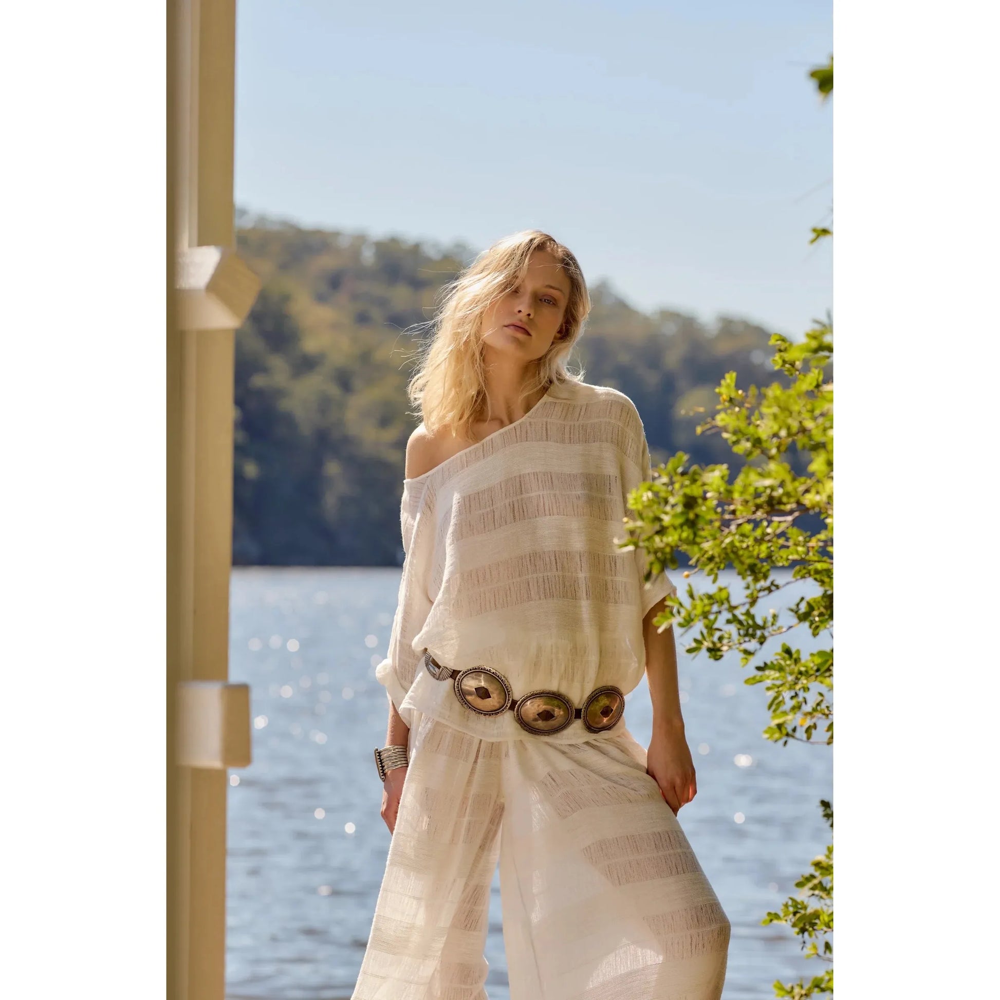 Estilo Emporio Pistice Top - Tela Atene Panna  Estilo Pisces Boutique