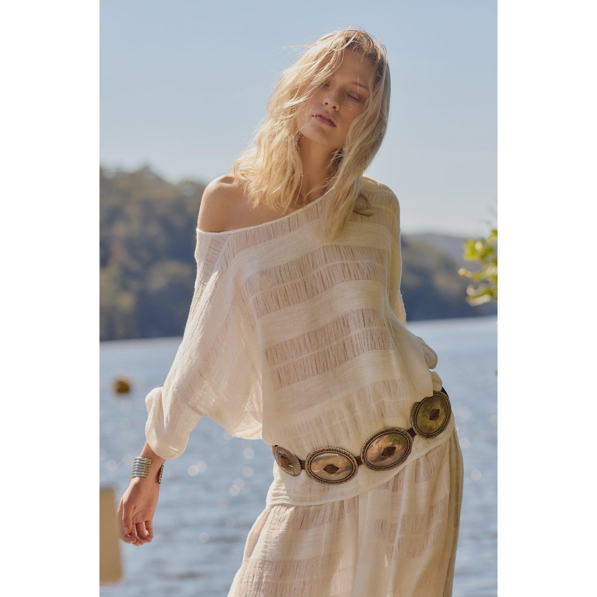 Estilo Emporio Pistice Top - Tela Atene Panna  Estilo Pisces Boutique