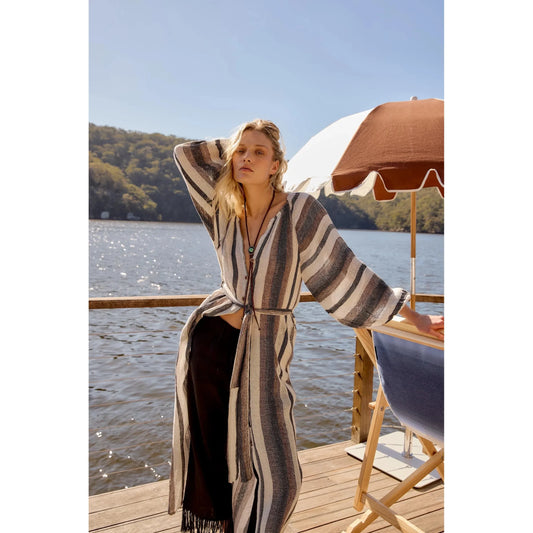 Estilo Emporio El Manto Stripe Dress - Dark Chocolate Stripe  Estilo Pisces Boutique