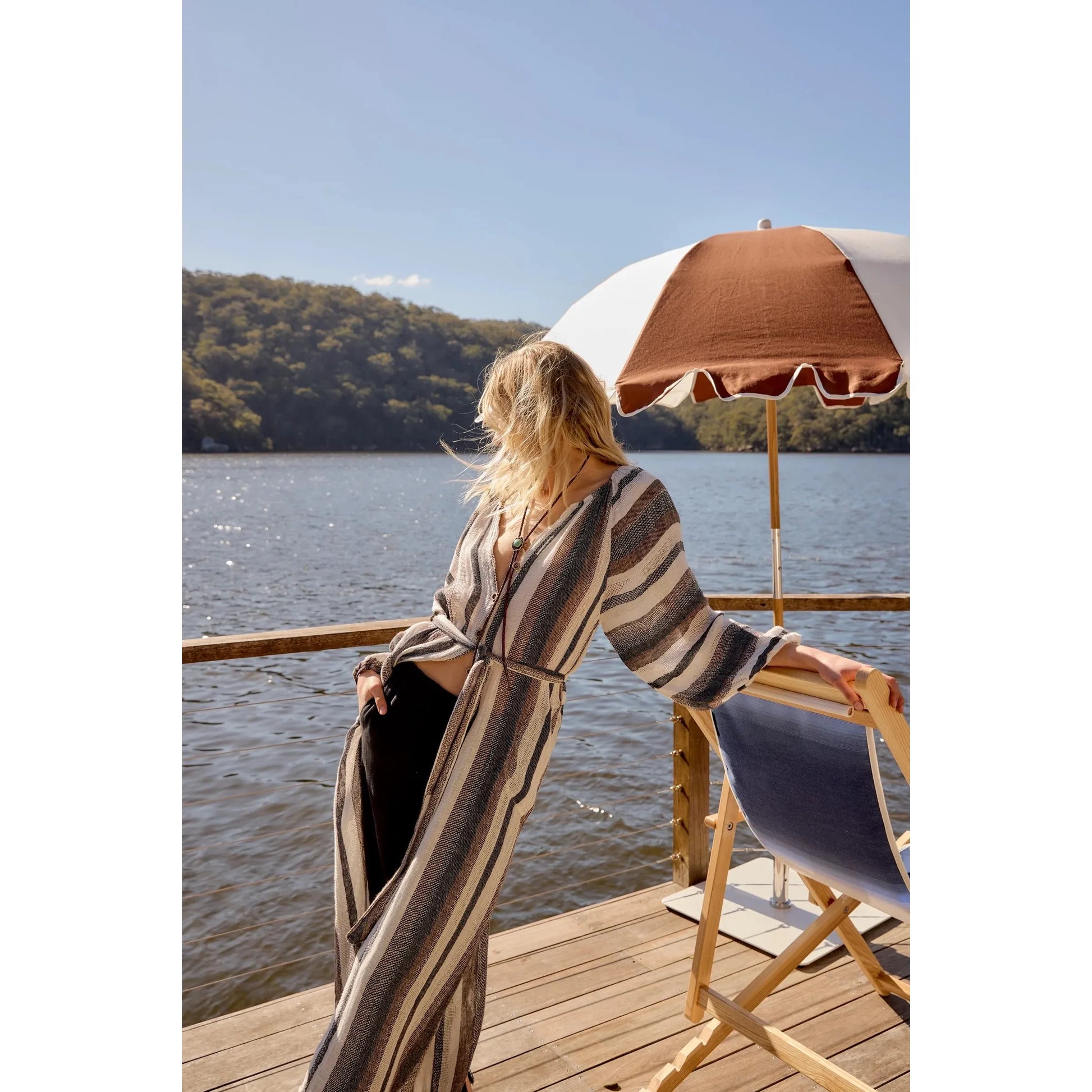 Estilo Emporio El Manto Stripe Dress - Dark Chocolate Stripe  Estilo Pisces Boutique