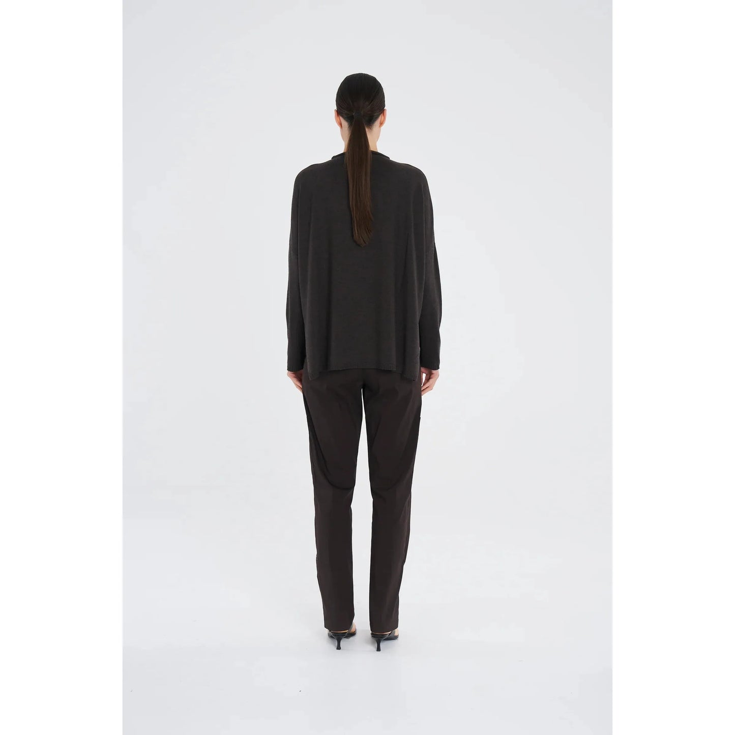 Mela Purdie Panama Sweater Merino - Fudge Mela Purdie Pisces Boutique