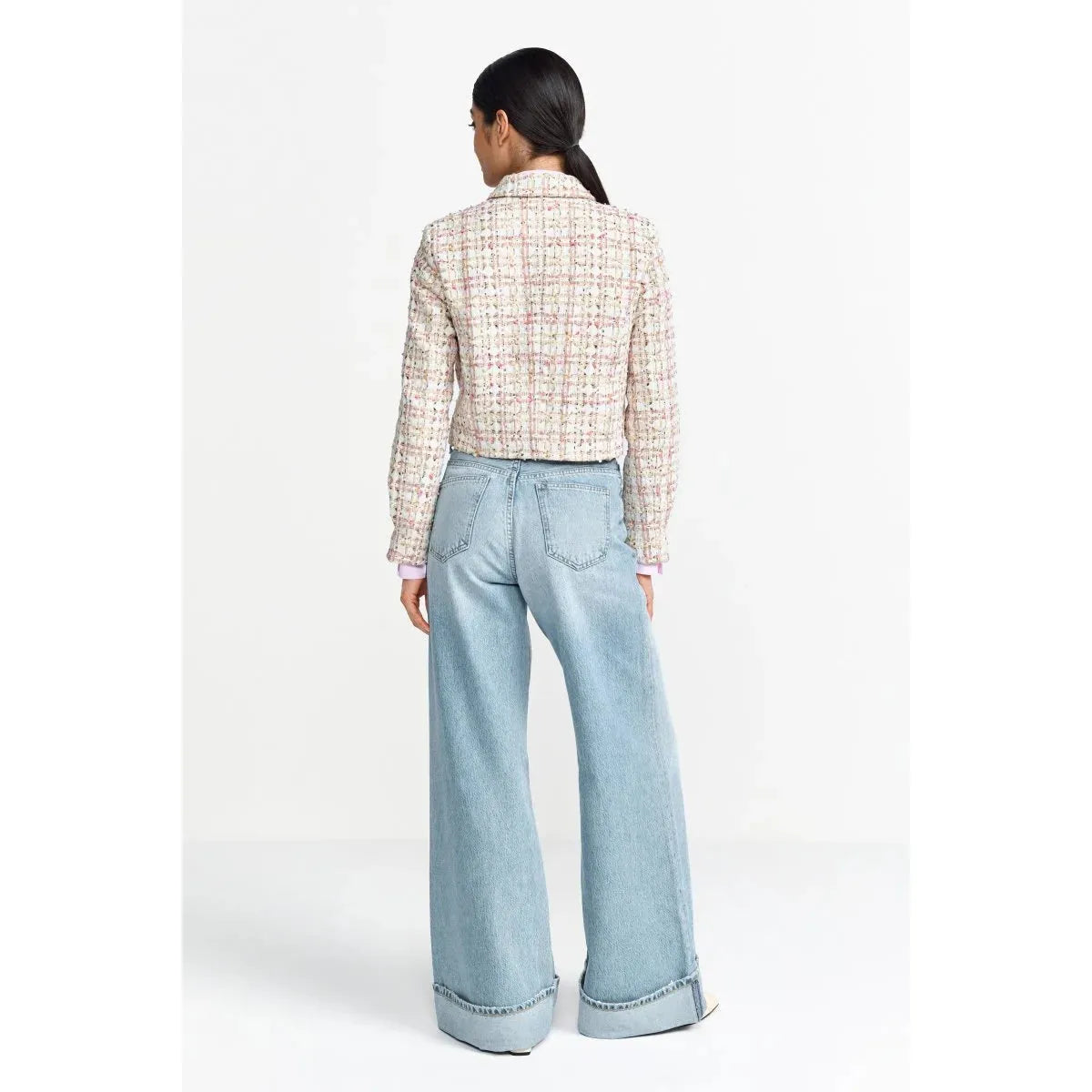 Rich & Royal Short Boucle Jacket - Pearl