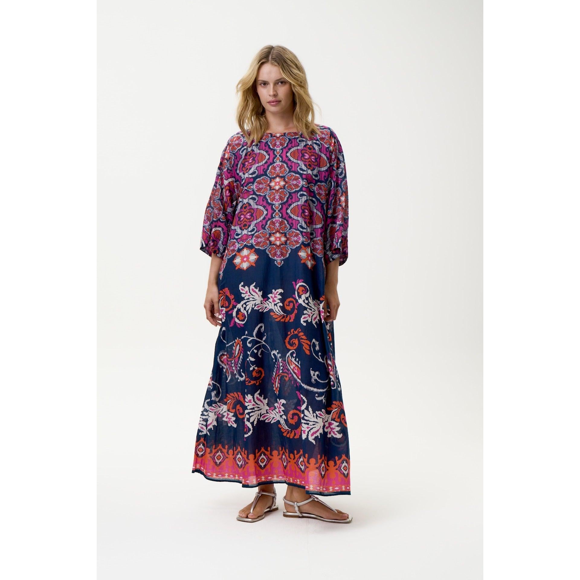 One Season Jackie Print-Isola-Sushi Voile-Navy/Pink  One Season Pisces Boutique