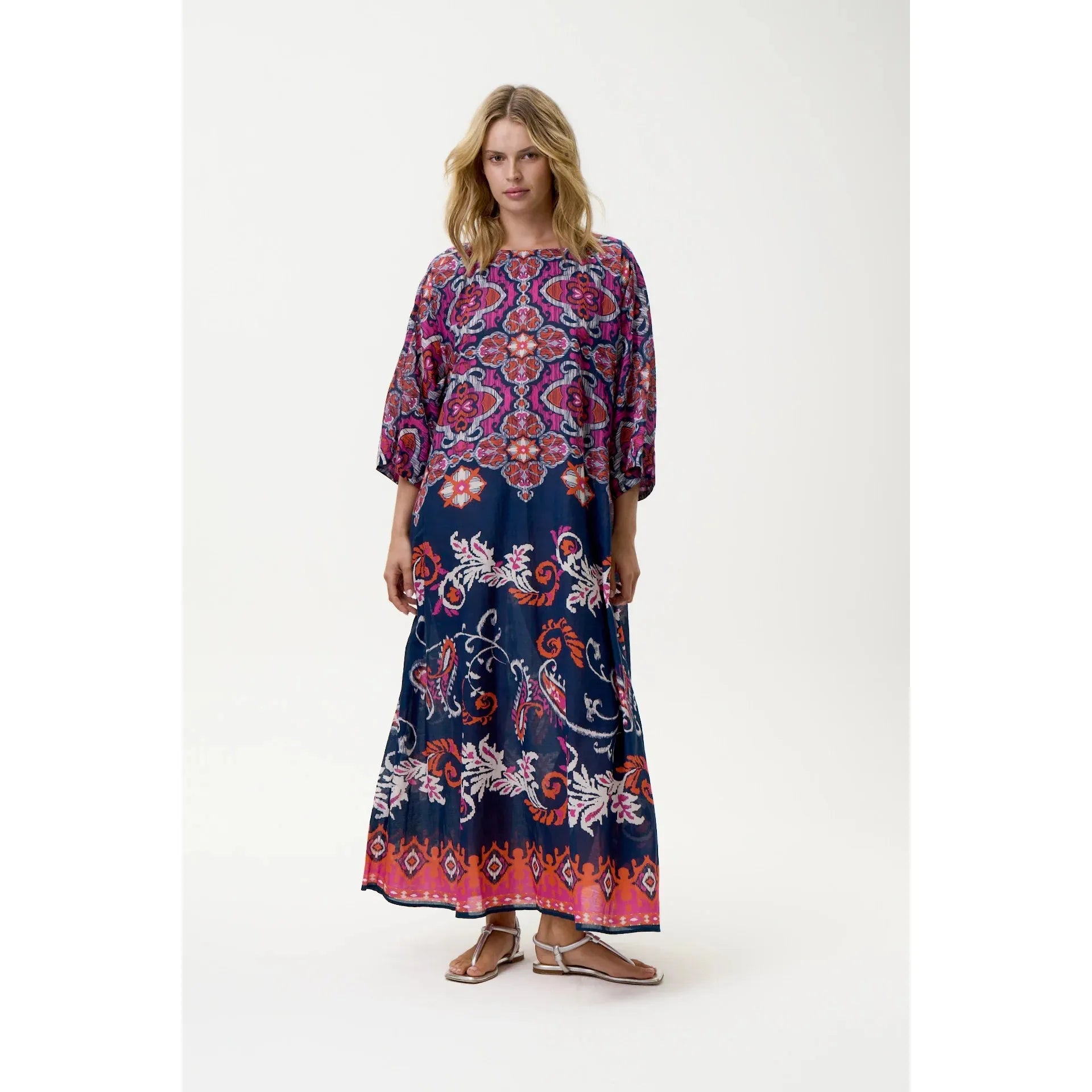 One Season Jackie Print-Isola-Sushi Voile-Navy/Pink  One Season Pisces Boutique