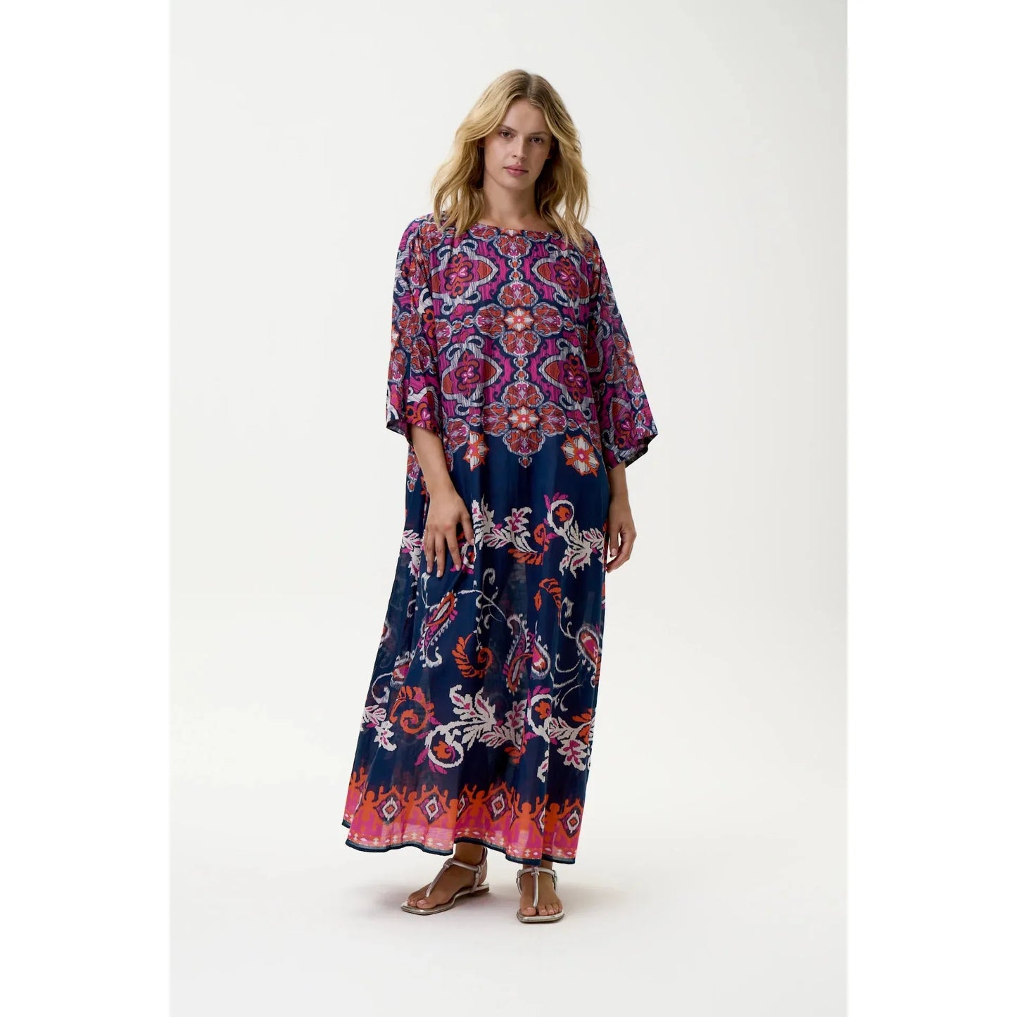 One Season Jackie Print-Isola-Sushi Voile-Navy/Pink One Season Pisces Boutique