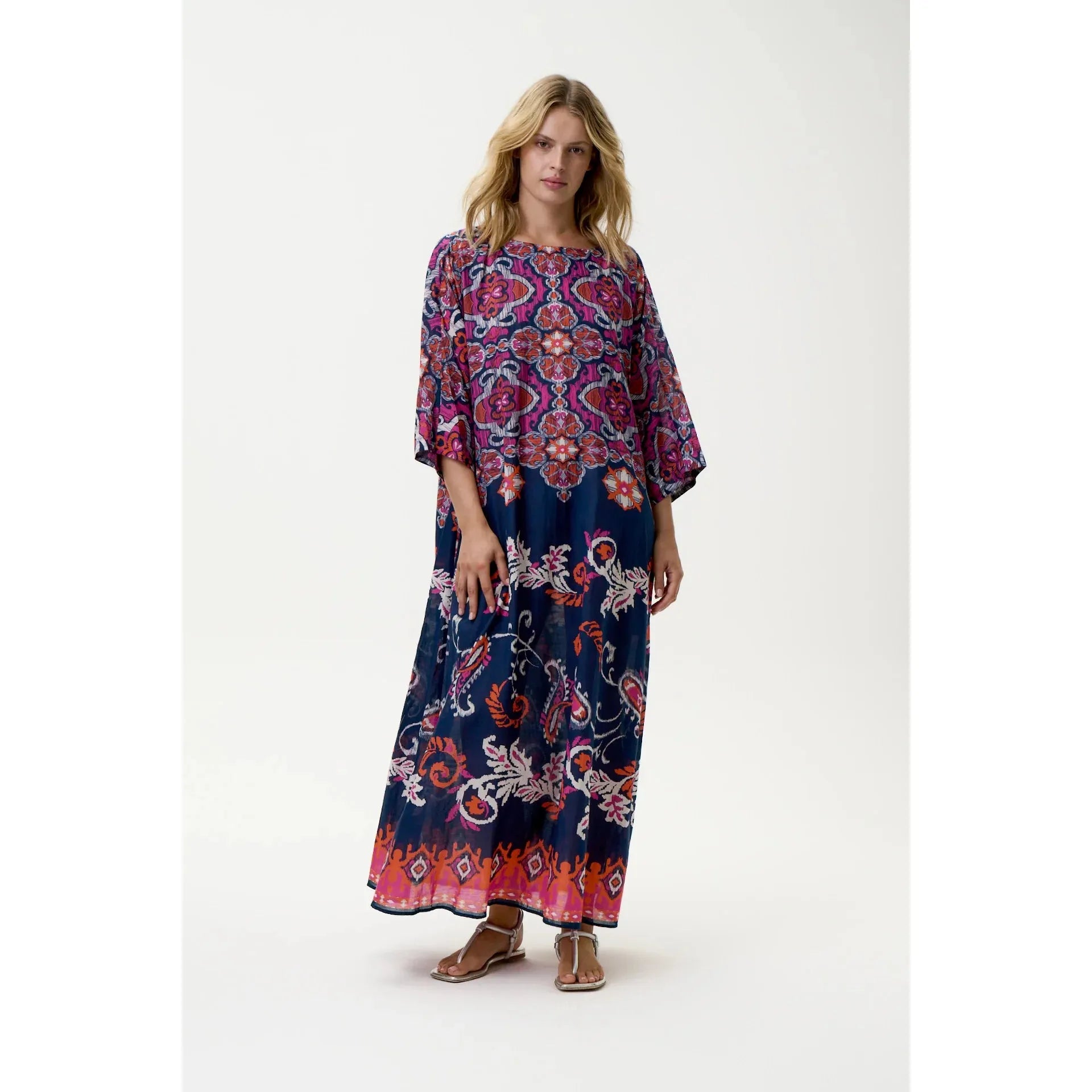 One Season Jackie Print-Isola-Sushi Voile-Navy/Pink  One Season Pisces Boutique