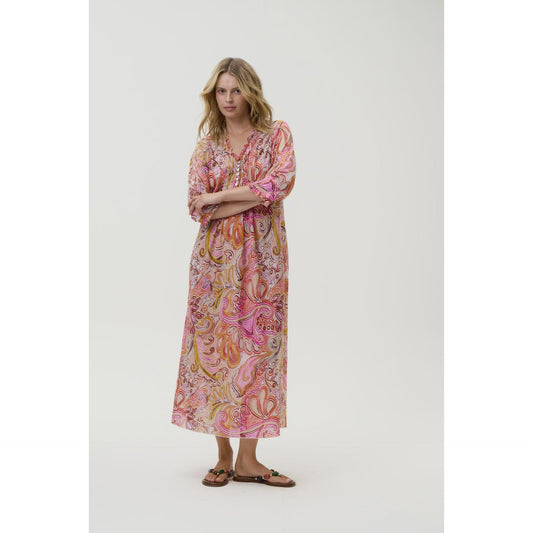 One Season Long Poppy-Muscat-Cotton-Multi Swirl  One Season Pisces Boutique