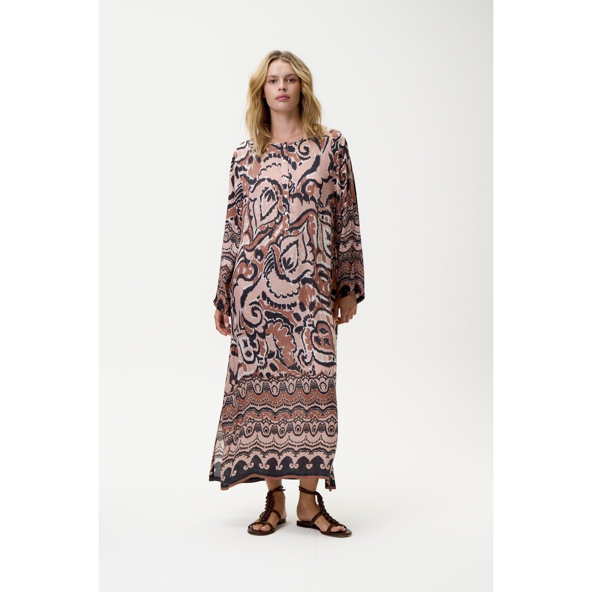 One Season Llew Maxi-Valencia-Cupro-Mocha  One Season Pisces Boutique