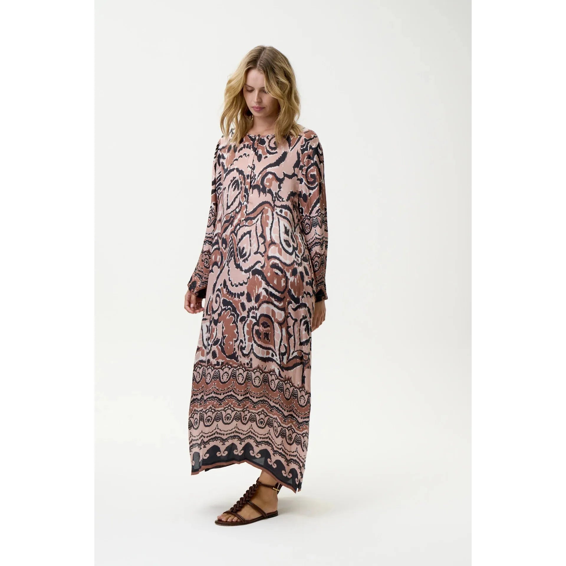 One Season Llew Maxi-Valencia-Cupro-Mocha  One Season Pisces Boutique