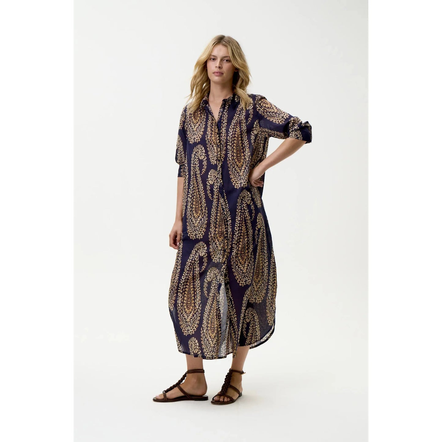 One Season Daisy - Provence - Cotton - Navy Paisley