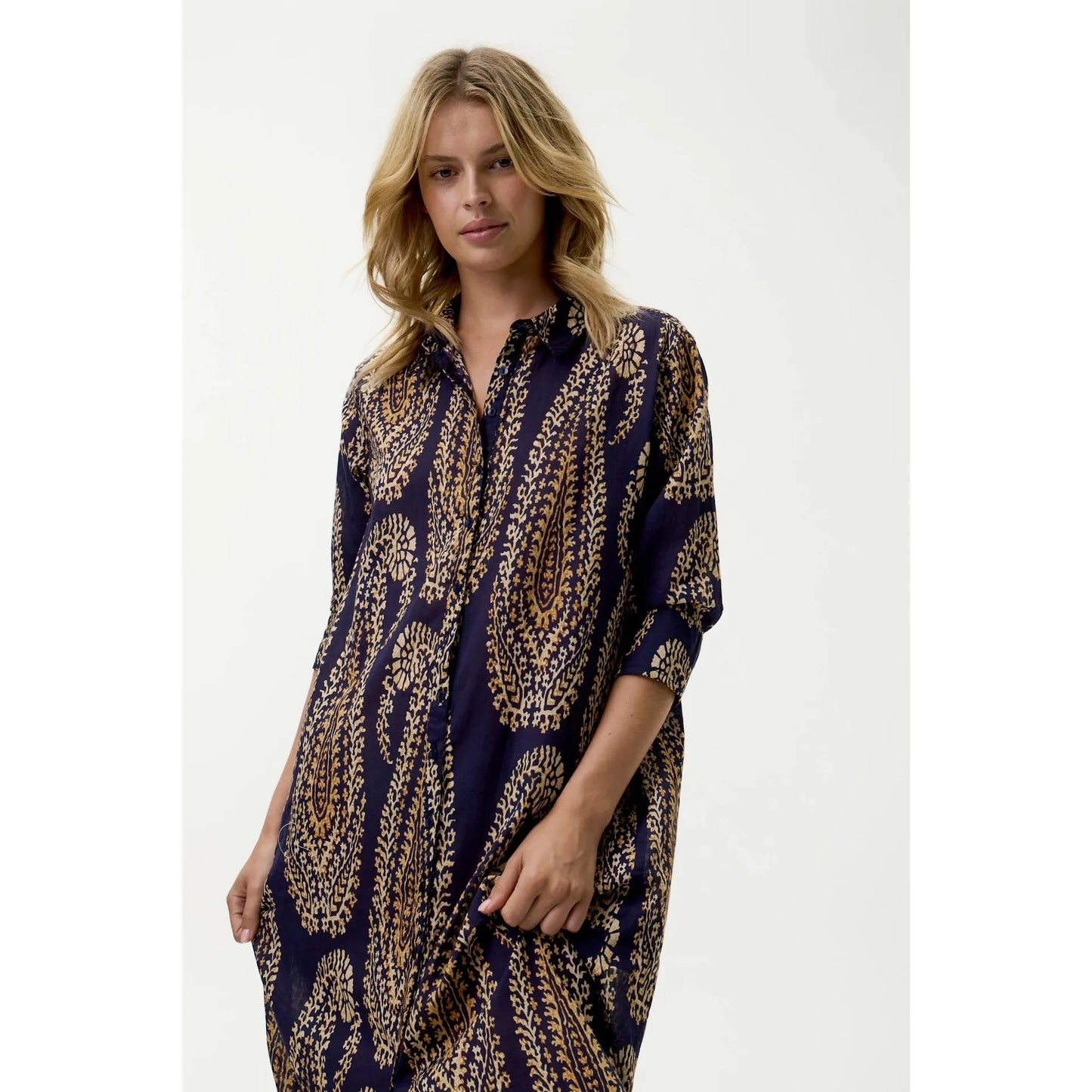 One Season Daisy - Provence - Cotton - Navy Paisley