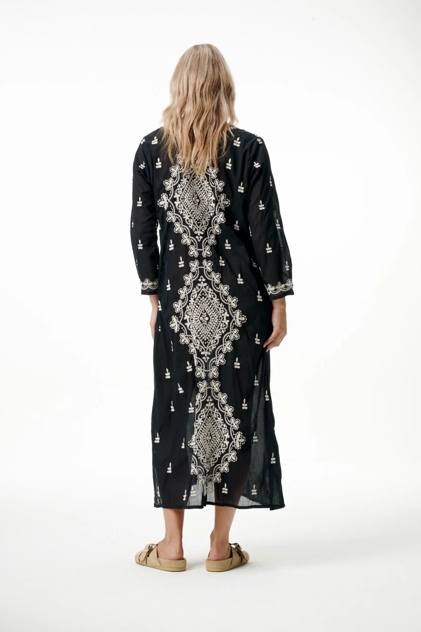 One Season Long Goa Embroidery - Black / Creme One Season Pisces Boutique