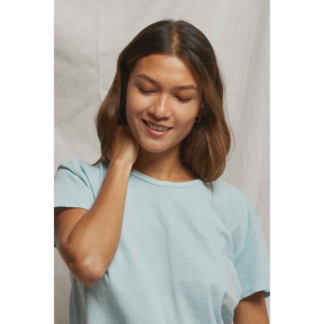 Perfect White Tee Harley Boxy Crew - Iced Aqua