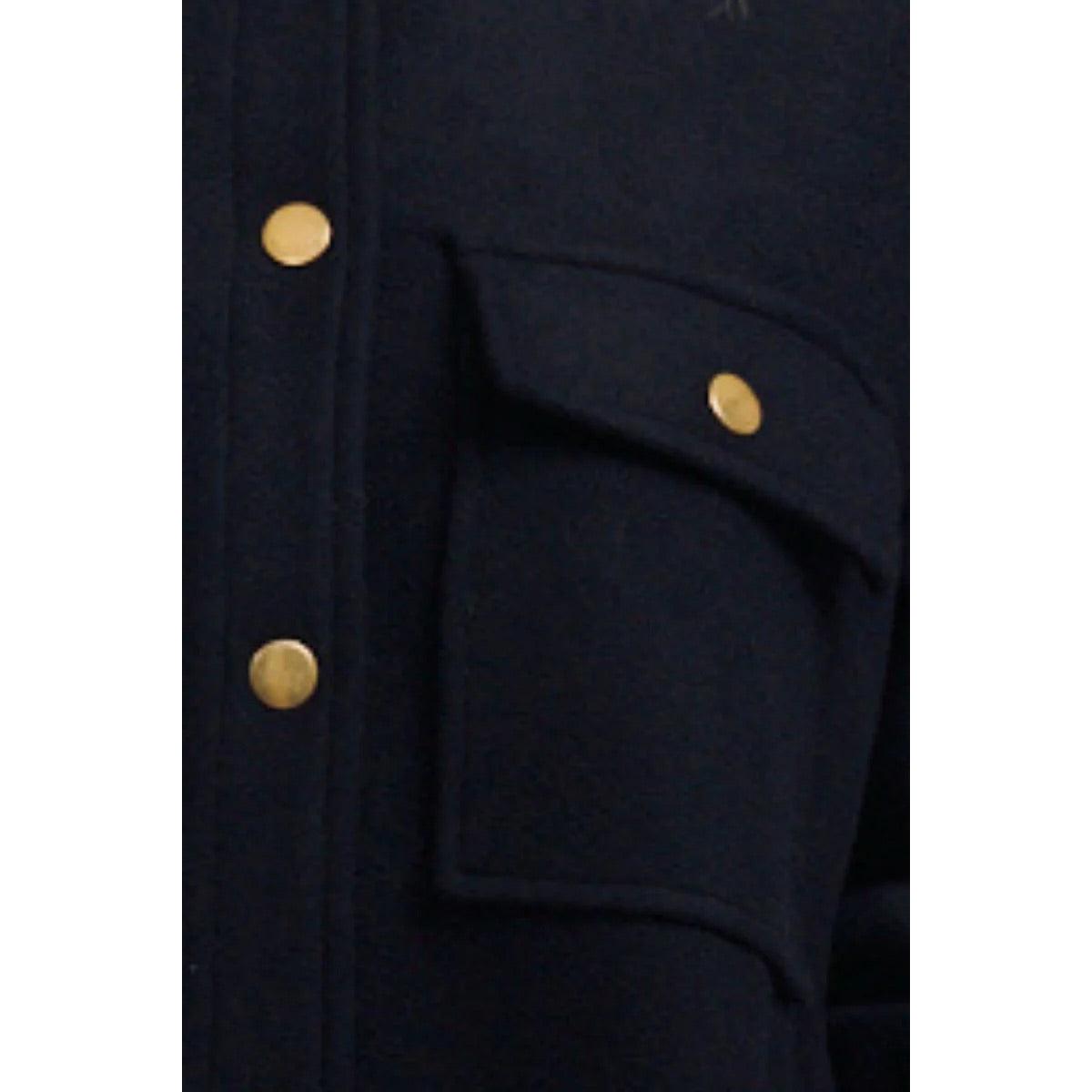 Shirty The Allegra Relaxed Wool Blend Jacket - French Navy