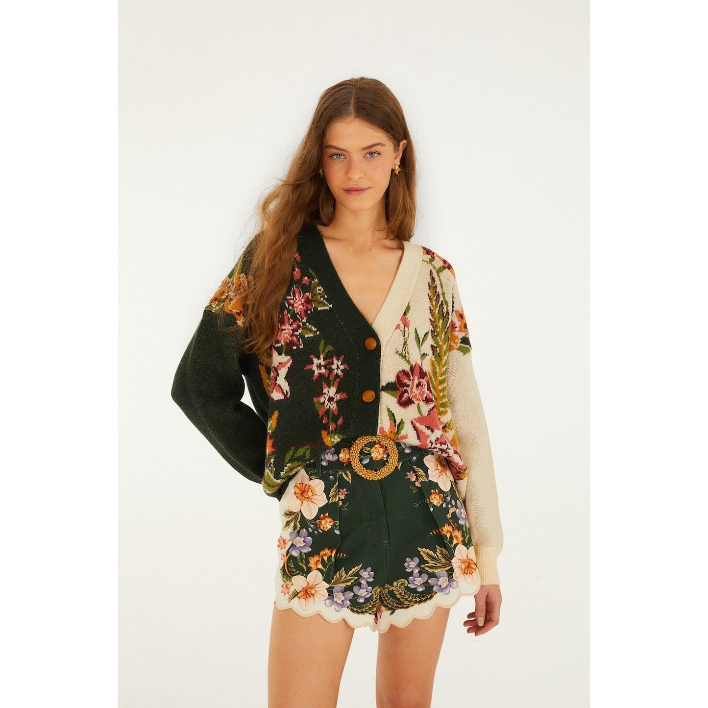 Farm Rio Nature Knit Cardigan - Sand Farm Rio Pisces Boutique