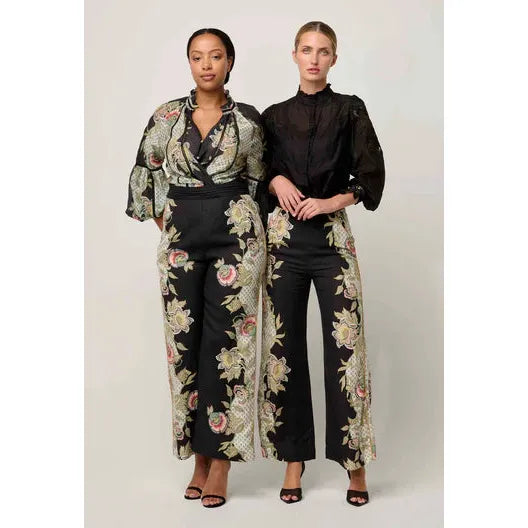 Once Was Merida Linen Viscose Pant - Mariposa Nero