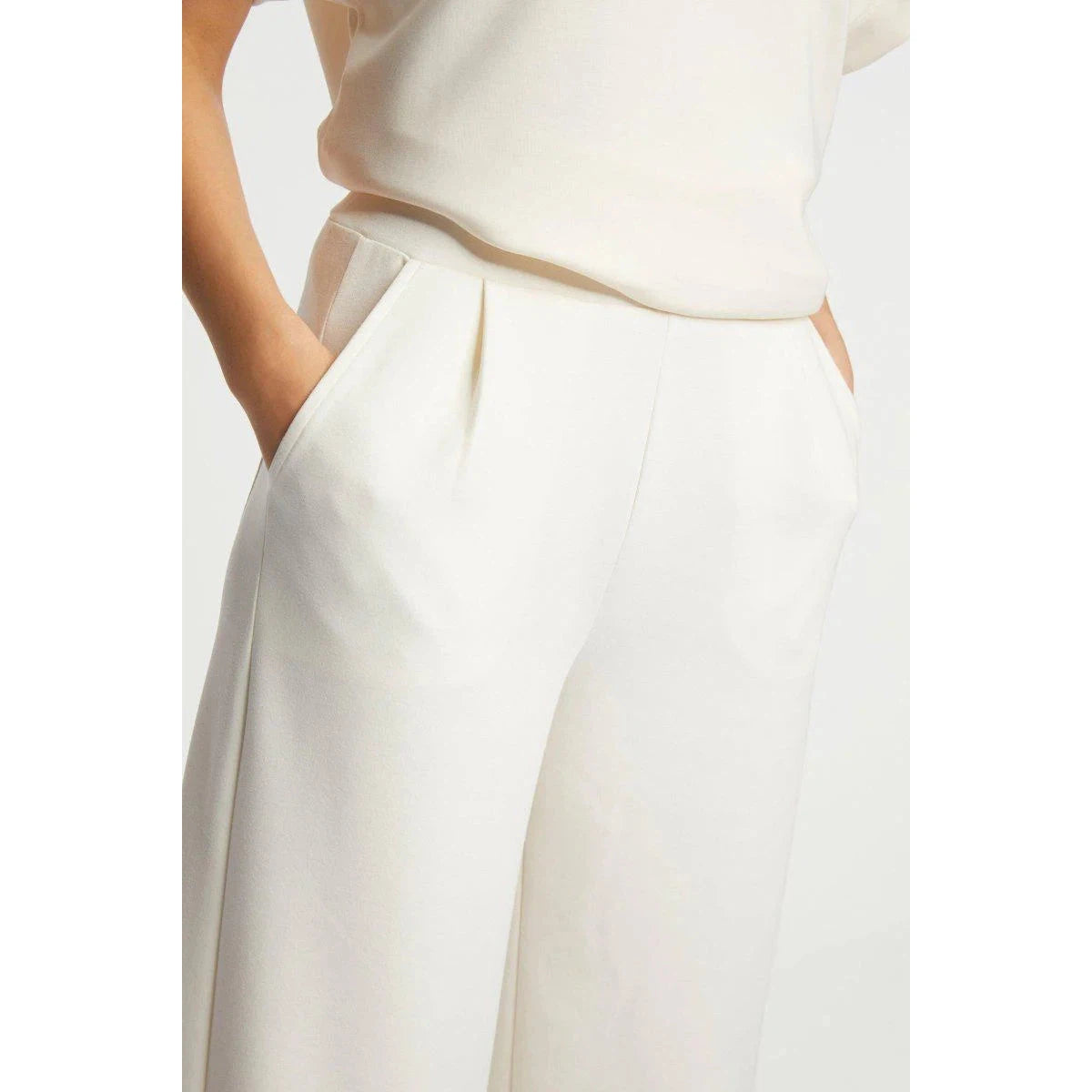 Rich & Royal Tencel Peach Culotte - Pearl white