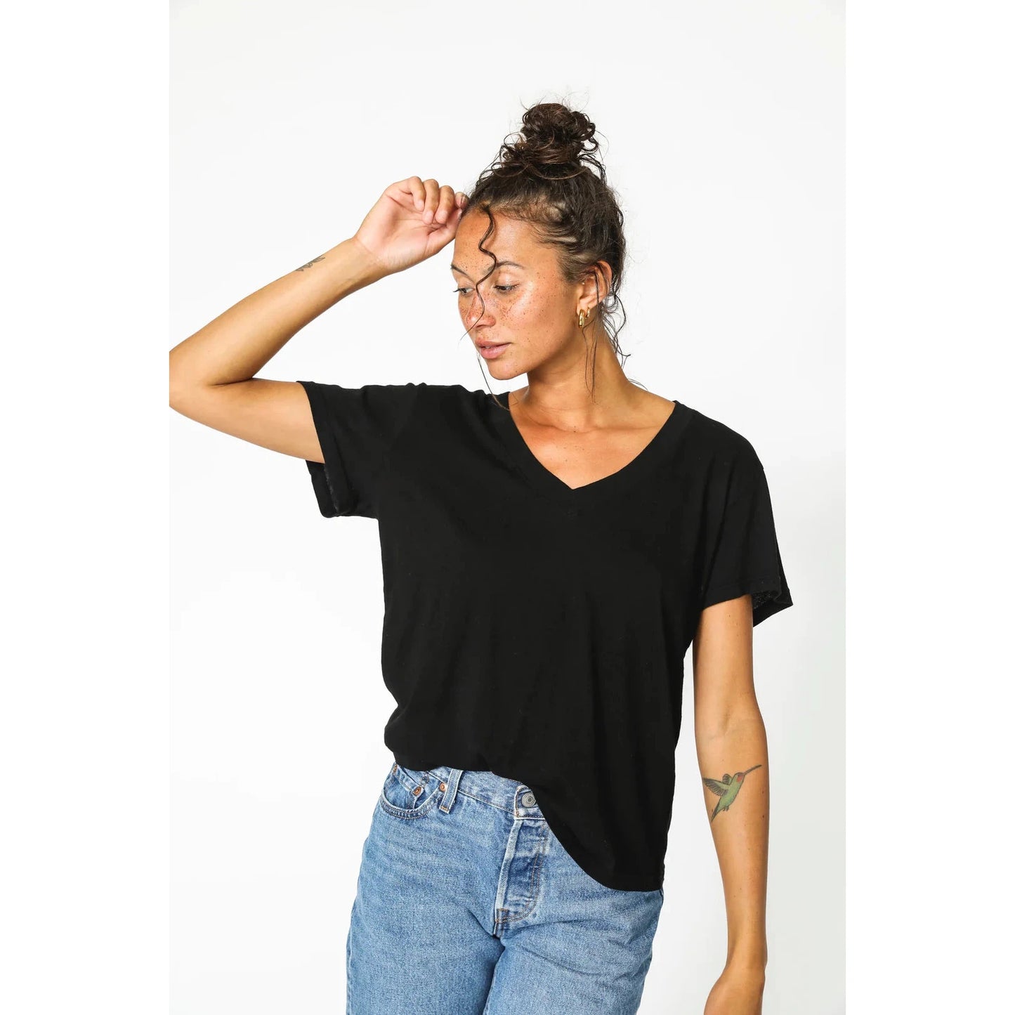 Perfect White Tee Hendrix Basic V - True Black