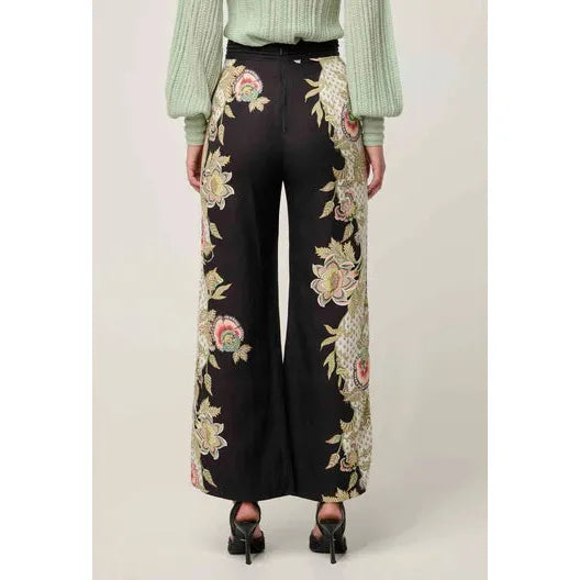 Once Was Merida Linen Viscose Pant - Mariposa Nero