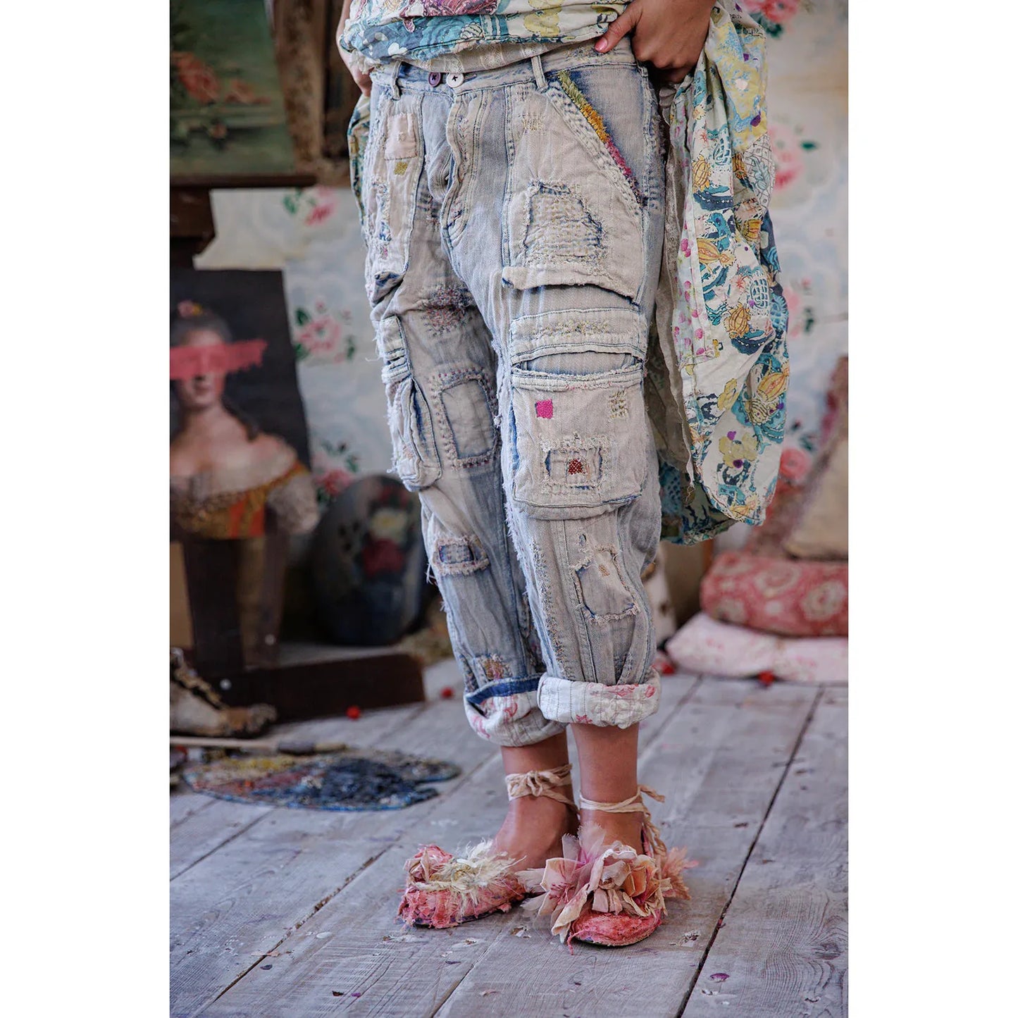 Magnolia Pearl Quilted Tatum Cargo Denims