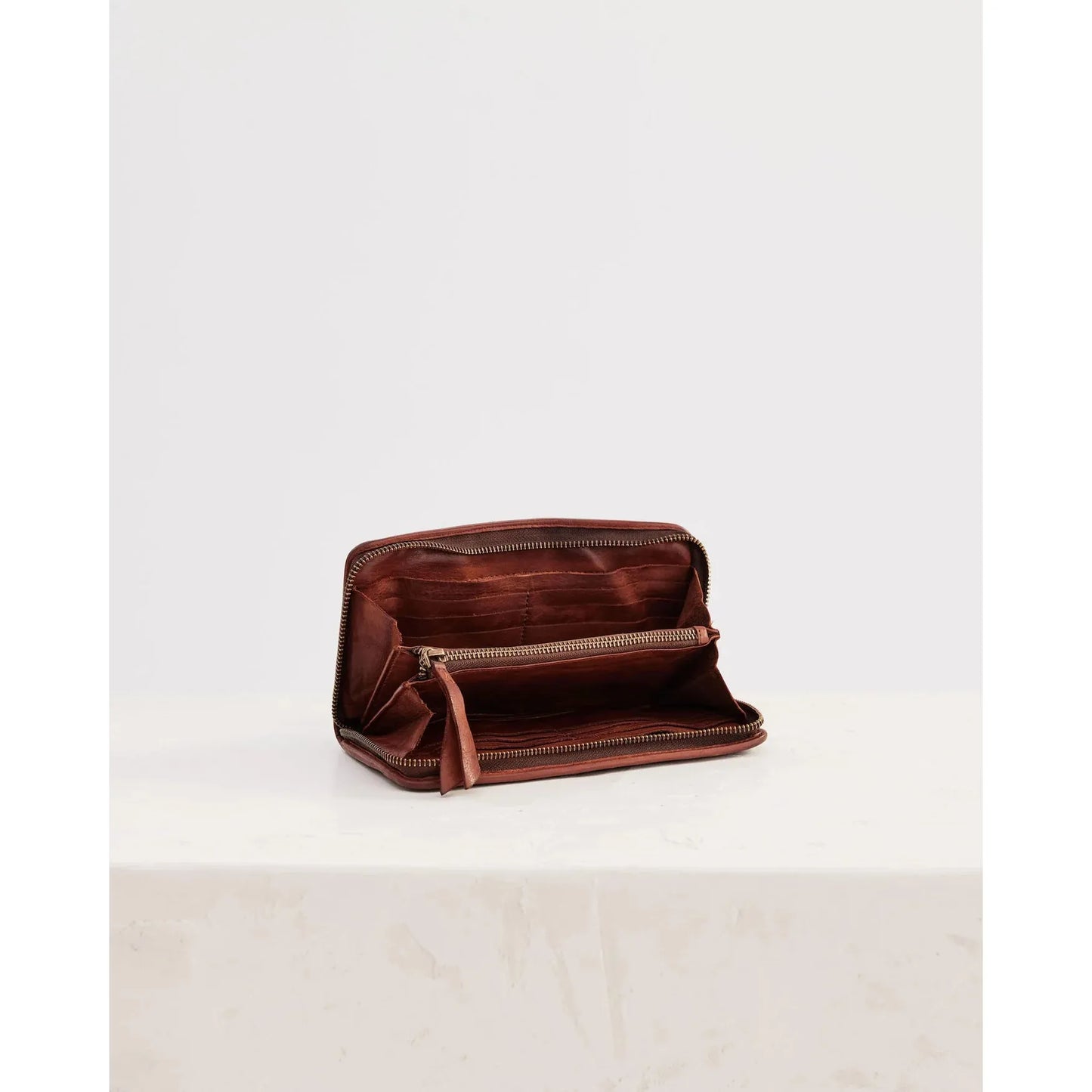 JuJu & Co Braid Wallet - Cognac
