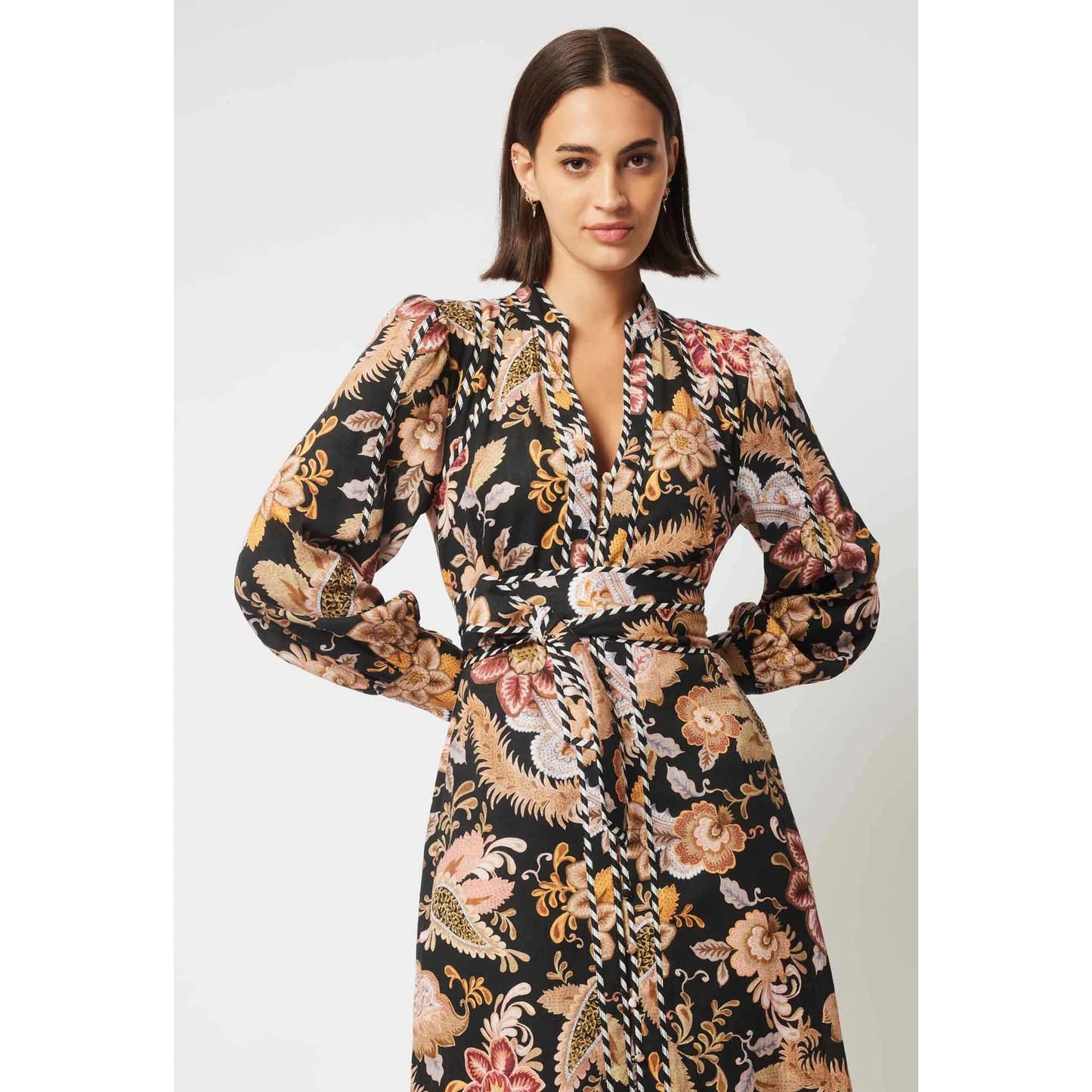 Once Was Nova Linen Viscose Dress - Dragon Flower