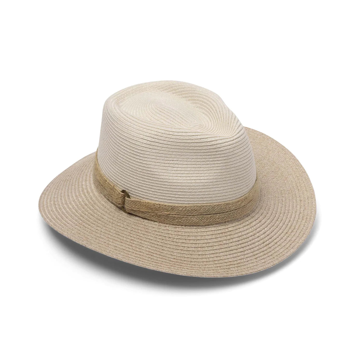 Canopy Bay Parsley Bay Fedora Hat - Ivory/ Camel