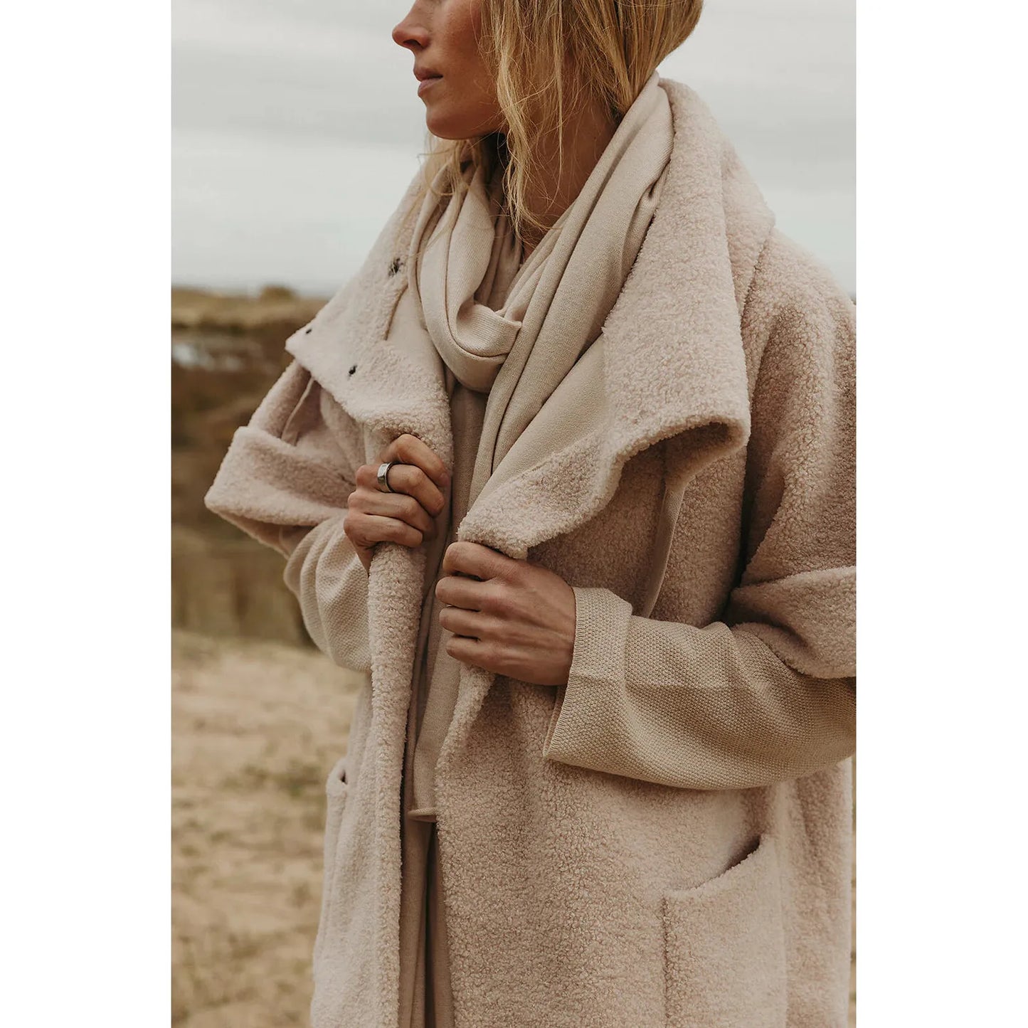 Talamaya Sherpa Cuddle Coat - Nougat