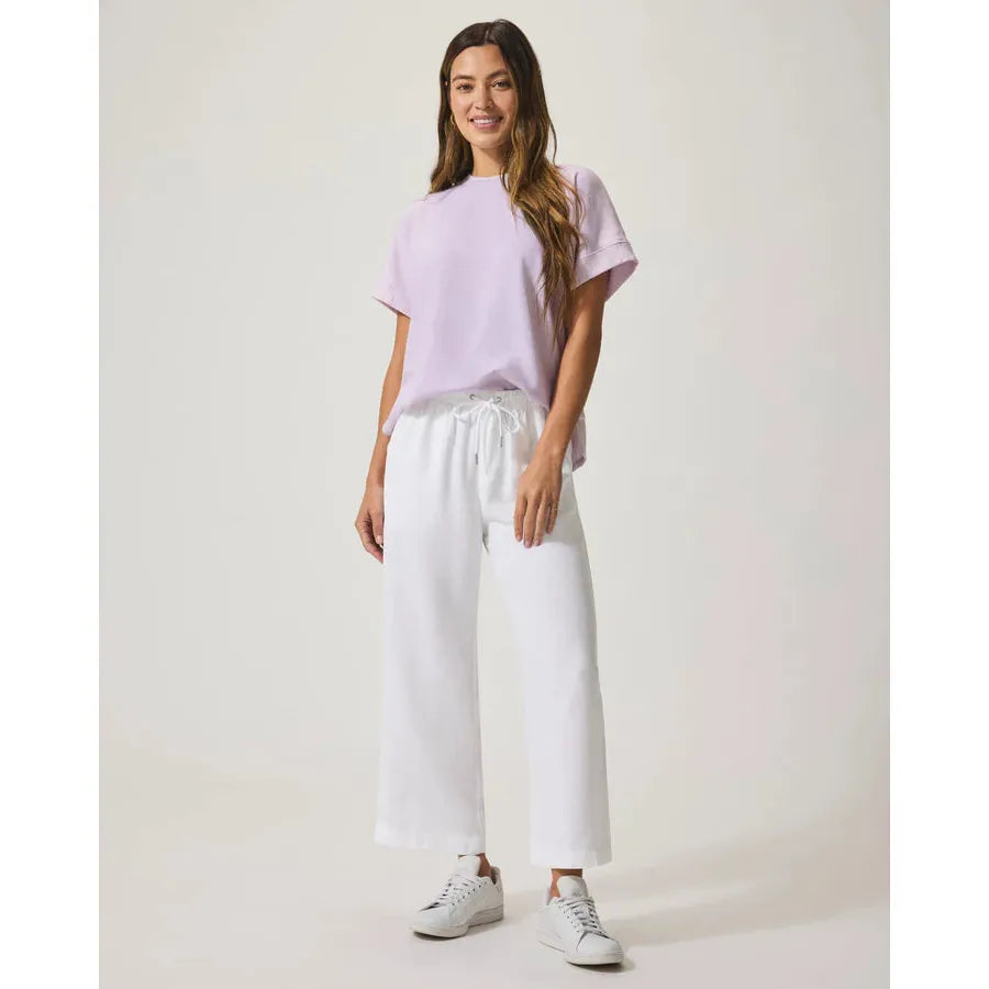 Splendid Angie Crop Wide Leg - White