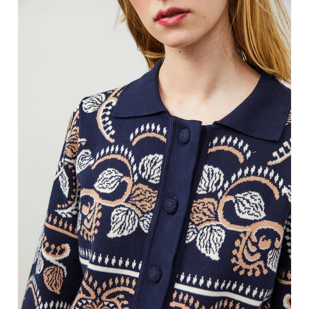 Odd Molly Violette Cardigan - Deep Navy