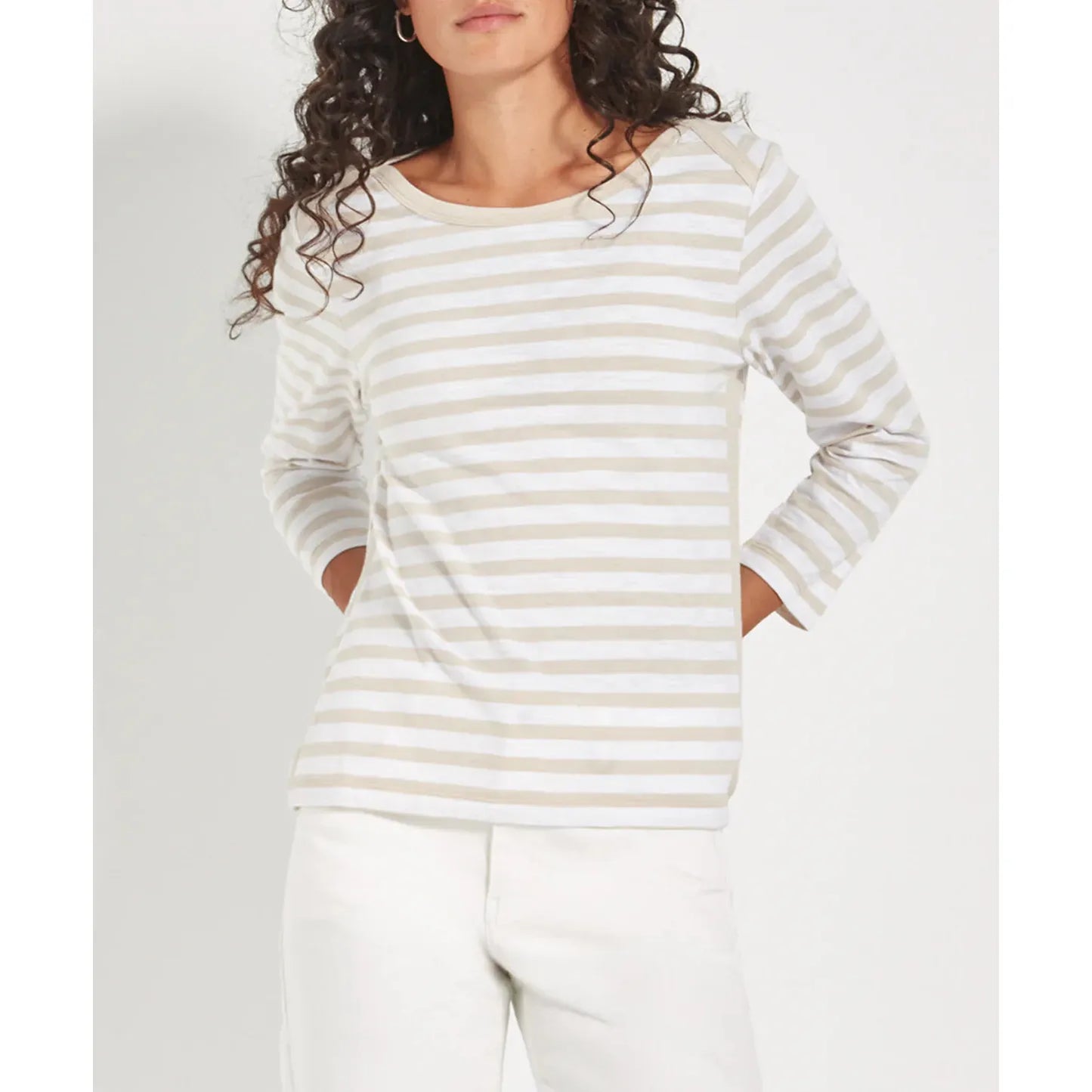 Verge Horizon Top - Cashew Stripe Verge Pisces Boutique
