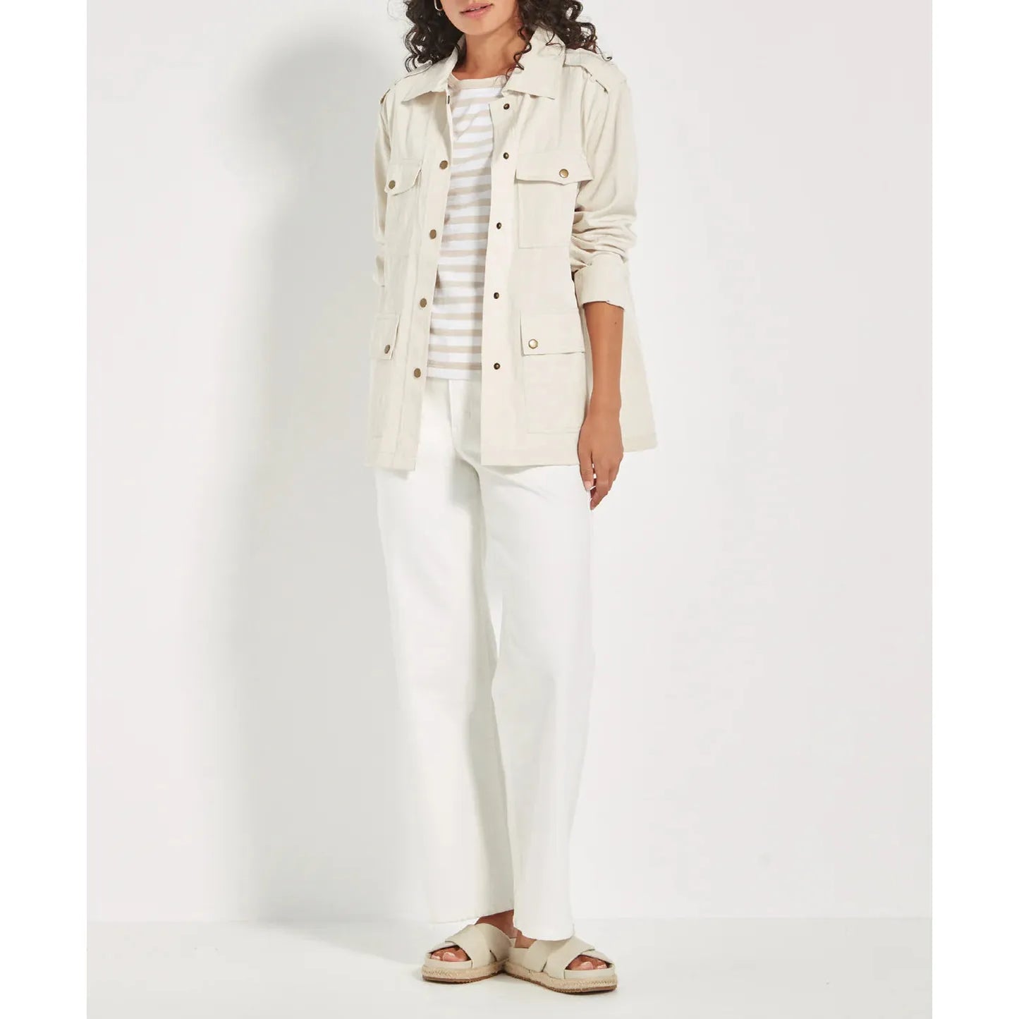 Verge Horizon Top - Cashew Stripe Verge Pisces Boutique