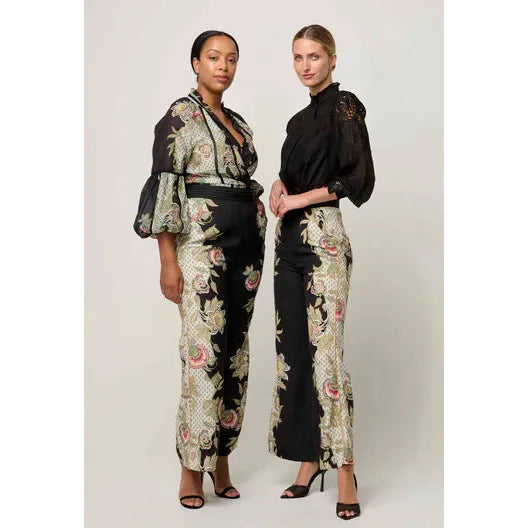 Once Was Merida Linen Viscose Pant - Mariposa Nero