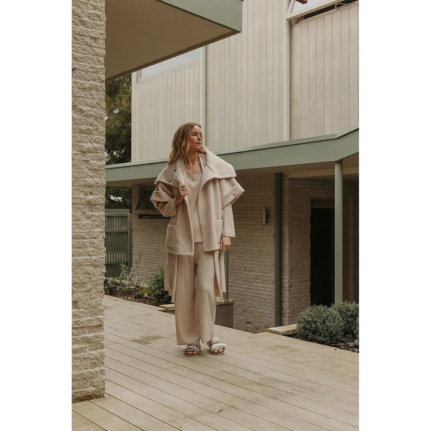 Talamaya Sherpa Cuddle Coat - Nougat