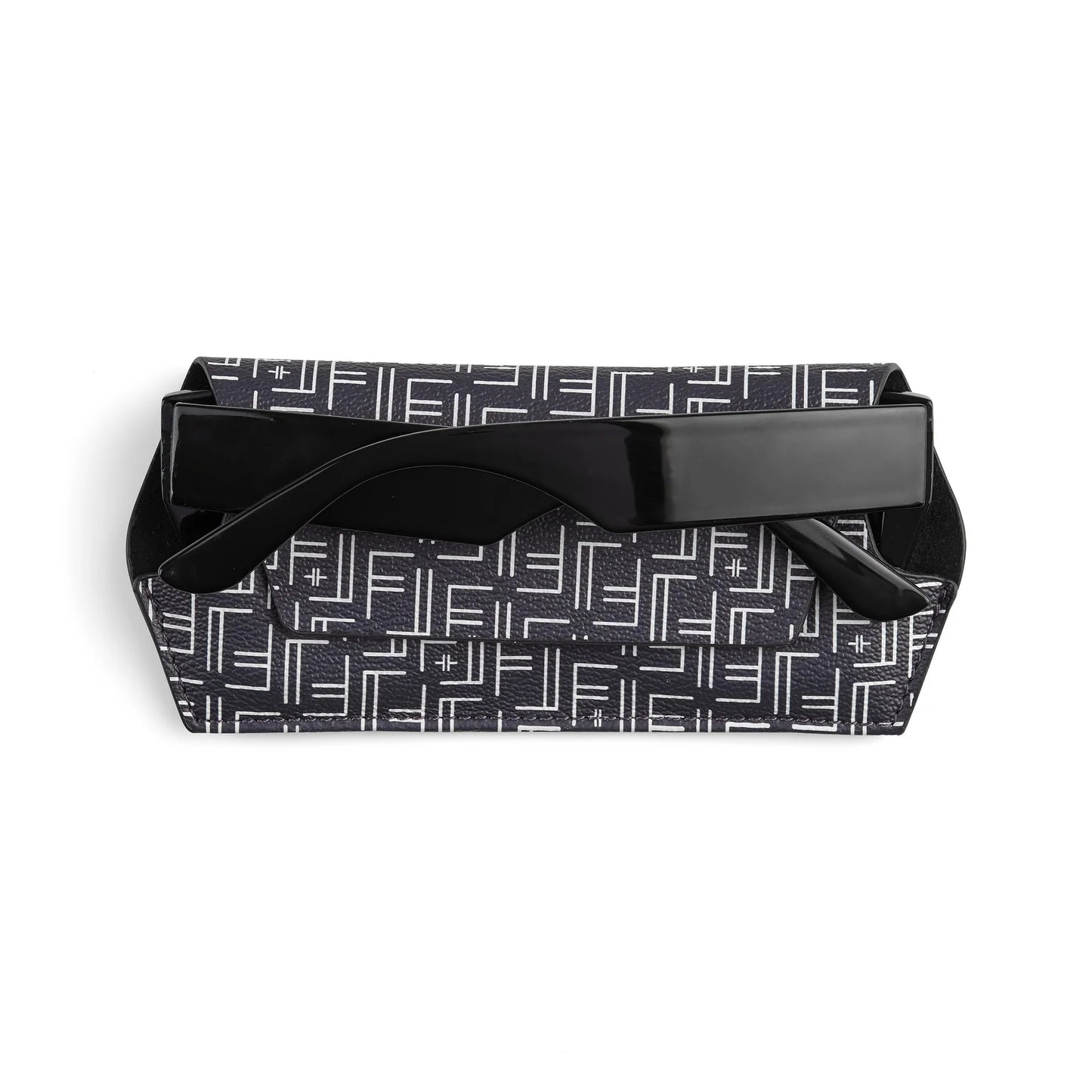 Fox and Leo Glasses Case - Vegan Navy print