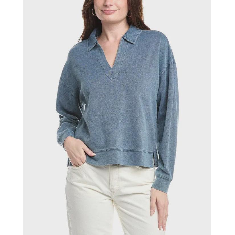 Splendid Indigo Polo Sweatshirt - Indigo