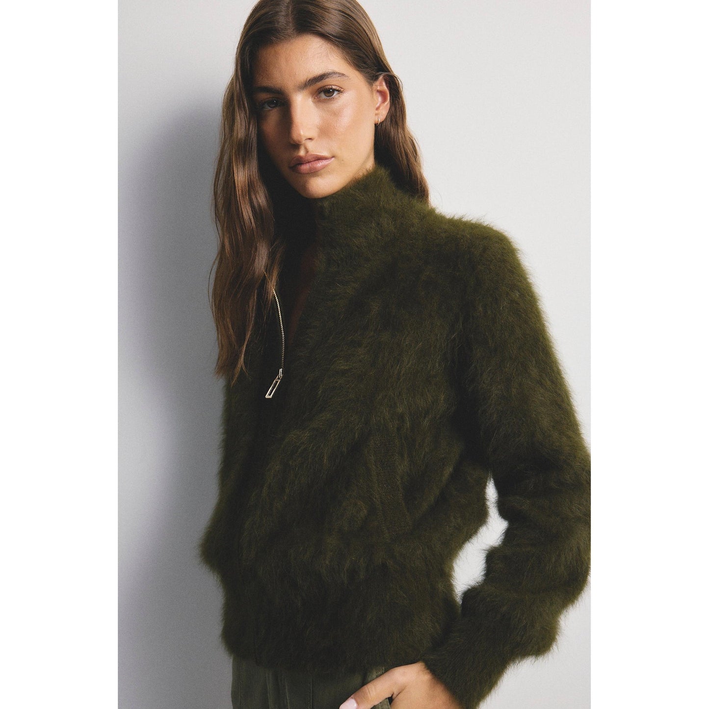 World Of Nomads Felix Zip Cashmere Bomber - Moss World Of Nomads Pisces Boutique